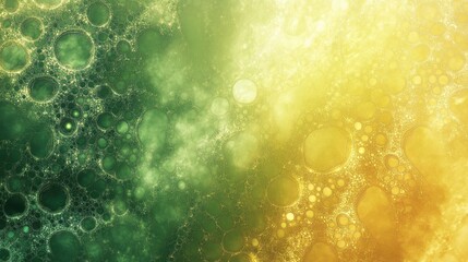 Aufkleber - Abstract background featuring a green and yellow color palette with intricate raster fractal graphics