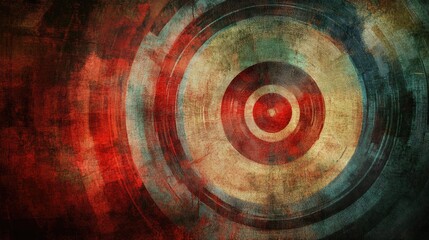 Poster - An abstract background featuring a textured concentric block shape in a grunge style