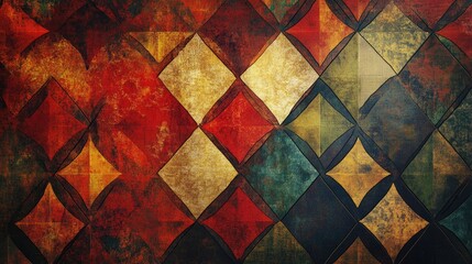 Aufkleber - Geometric ornamental style background texture in a fantasy theme