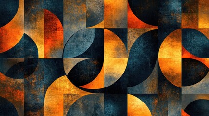 Poster - Abstract textured mosaic modern geometric illustration stylish pattern for wallpaper backgrounds artwork interior decor digital printing or banner design