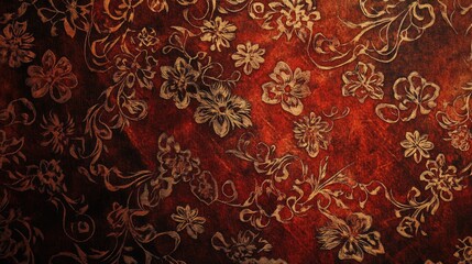 Poster - Batik style patterned background