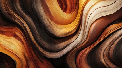 Poster - Abstract design featuring various shades of brown