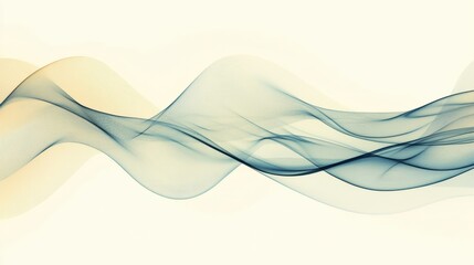 Aufkleber - Soft waves in pastel shades intertwine, creating a tranquil atmosphere that promotes relaxation and mindfulness throughout the space. Generative AI