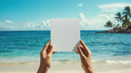 Mock-up book People hands holding a white book with copy space
