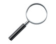 © SekhSadi - Magnifying glass isolated on white background.AI GENERATED
