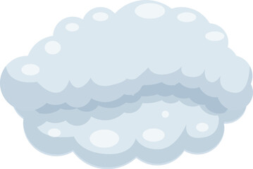 Poster - Soft, cartoon style cloud floats peacefully, creating a serene atmosphere