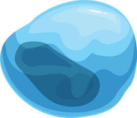Aufkleber - Abstract blue blob with dynamic movement and depth, perfect for modern and creative projects
