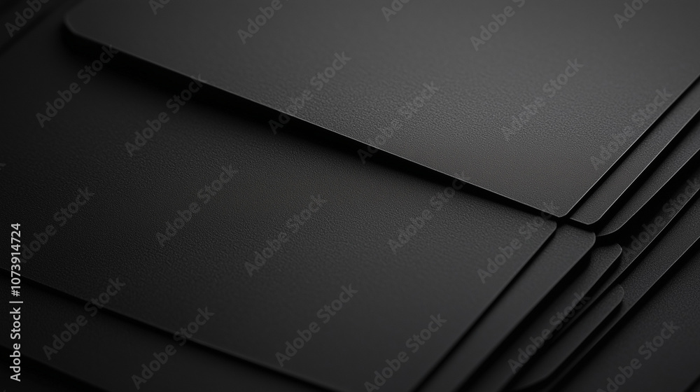 Stack of Black Paper on Black Background with Black Texture, For Design ...