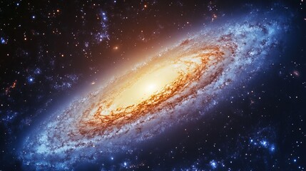 Wall Mural - the spiral galaxy , milky way galaxy , deep space background.