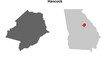 © David Zydd - Hancock County (Georgia) blank outline map set