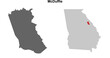 © David Zydd - McDuffie County (Georgia) blank outline map set