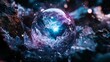 © てんぷら - 透明な石の中に閉じ込められた宇宙