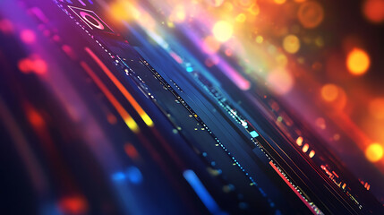 Aufkleber - 3d video editing timeline with blurred background digital illustration