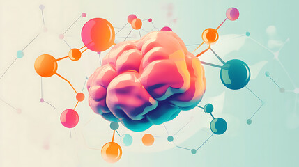 Aufkleber - Colorful illustration of key moodenhancing hormones oxytocin serotonin endorphin and dopamine educational infographic