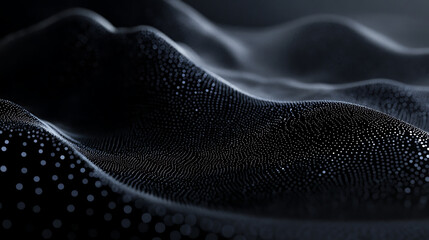 Poster - Dark charcoal textured background with subtle black dots high contrast abstract stock photo