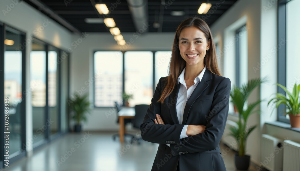 Confident Business Woman in Modern Office Stock Photo | Adobe Stock