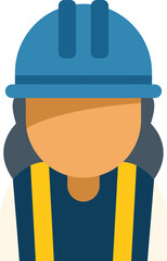 Canvas Print - This simple icon of a construction worker is perfect for websites and presentations about workplace safety