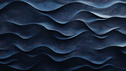 Poster - Abstract dark blue gradient waves with grainy texture futuristic digital background copy space
