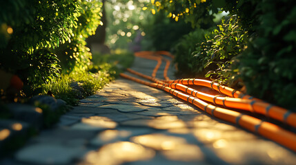 Aufkleber - Lay the fiber optic cables along the designated pathways, ensuring they are properly aligned and protected from damage