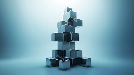 Aufkleber - Abstract business hierarchy structure flowchart on virtual screen organizational mindmap