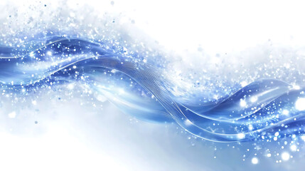 Poster - Abstract blue wave technology mobile and web banners global cyber network connectivity concept digital illustration