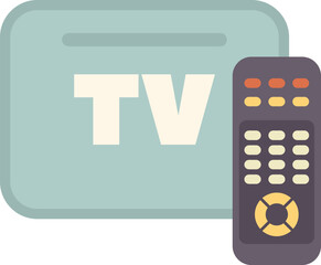 Poster - Tv set top box with remote control representing television watching and home entertainment