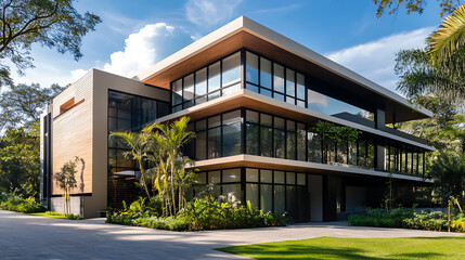 Poster - Commercial facility, modern R an D building