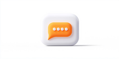 Aufkleber - Orange speech bubble showing ongoing conversation in messenger app