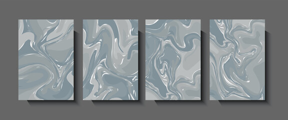 Wall Mural - liquid dynamic gradient color waves geometric background .fluid marble texture set and fluid acrylic