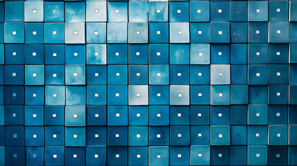 Poster - A background with blue squares and white dots, arranged in a grid pattern on the screen