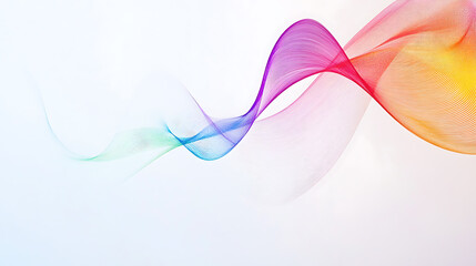 Aufkleber - A minimalist and simple illustration of colorful lines flowing in the shape of an arrow, representing creativity and innovation for design branding on a white background with copy space