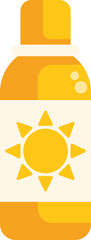 Poster - Sunscreen bottle with a sun on it representing sun protection