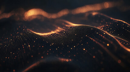 Aufkleber - Futuristic digital clock with abstract data visualization time management concept