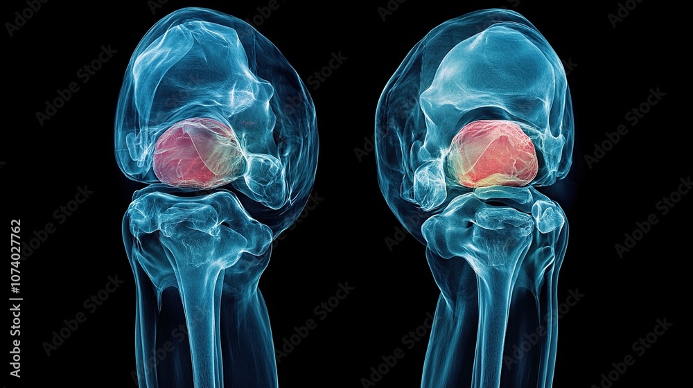 Blue 3d medical x-ray anatomy of the knee pain Stock Illustration ...