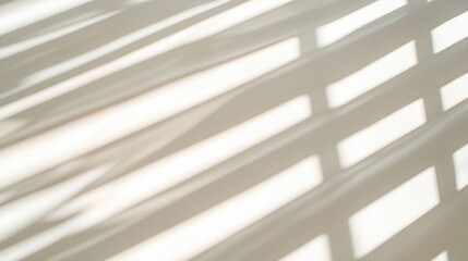 Wall Mural - minimalist abstract white background with linear patterns and shadows, giving a refined, modern touc