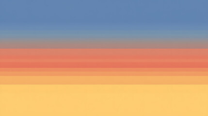 Poster - A smooth gradient background from orange to yellow and light blue, evoking the summer sky at sunset