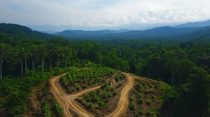 Aufkleber - A thriving forestation project dedicated to capturing CO2, promoting sustainability, and enhancing ESG reporting for businesses committed to environmental responsibility