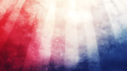 Poster - Abstract red, white and blue background with light rays in the center