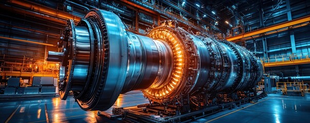 Poster - Industrial Turbine in a Manufacturing Facility