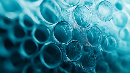 Aufkleber - Close-up of a water purification membrane showcasing its intricate structure, essential for wastewater recycling and filtration processes