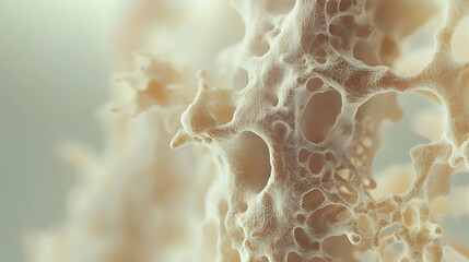 Fototapete - vertical animation, microscopic organic osteoporosis