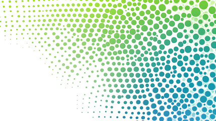 Poster - Colorful green halftone pattern on a light background A green and blue dots gradient