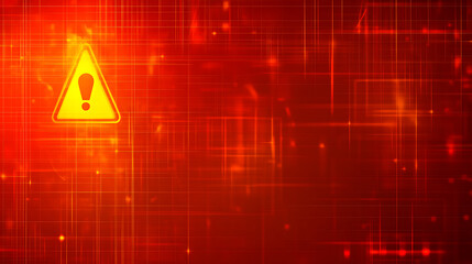 Aufkleber - Dynamic red tech background with digital waves artificial neural network connections abstract illustration