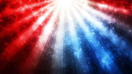 Aufkleber - Red, white and blue background with rays of light in the center, red and black background, red blue and white gradient