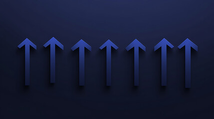 Aufkleber - Blue arrow background vector presentation design for business and technology concept, dark blue color