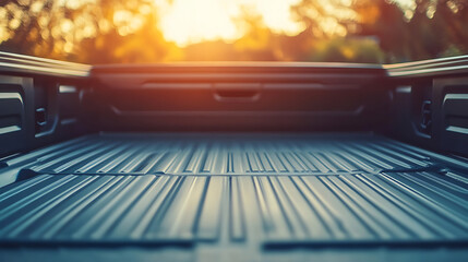 Aufkleber - Empty modern pickup truck bed, blurred surface