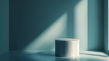Aufkleber - Minimalistic abstract backdrop with a pedestal 3D illustration and rendering