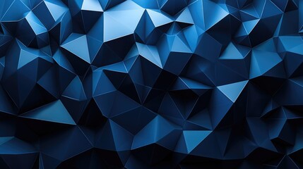 Poster - 3D rendering of a blue geometric background suitable for commercial advertising