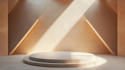 Aufkleber - 3D abstract background featuring a geometric podium for product presentation