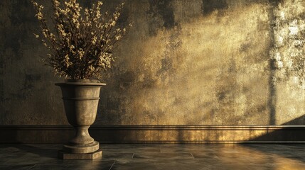 Poster - Elegant backdrop featuring a pedestal and display case 3D illustration 3D rendering